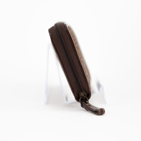 COACH Chocolate Brown Signature C Zipper Wallet - Picture 4 of 10